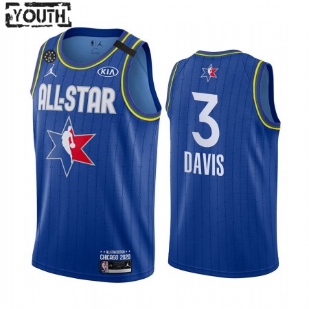 Maillot Enfant Los Angeles Lakers Anthony Davis 3 2020 All-Star Jordan Brand Bleu Swingman